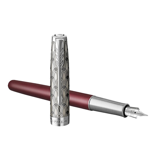 Parker Sonnet Premium Metal & Red Lacquer CT 18K Nib