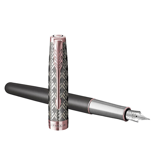 Parker Sonnet Premium Metal & Grey Lacquer PGT 18K Nib