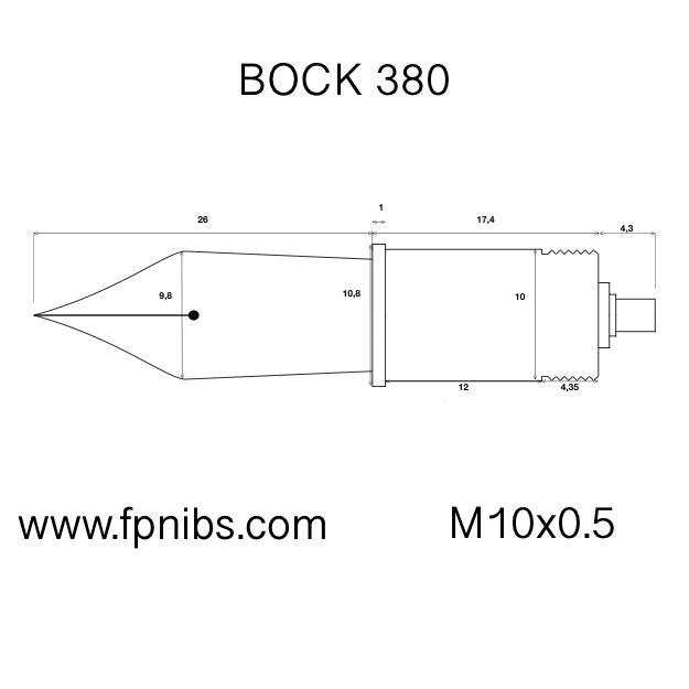 Bock 380 Steel Nib Unit