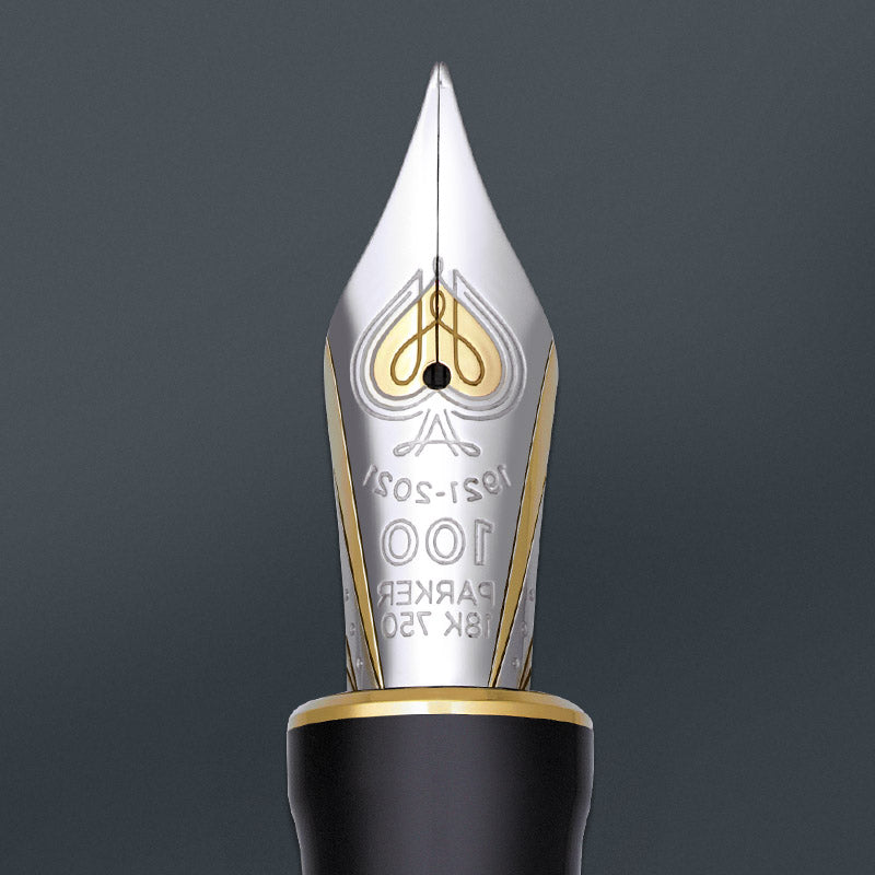 Parker Duofold Limited Edition 100th Anniversary Black, F Tip – FPnibs